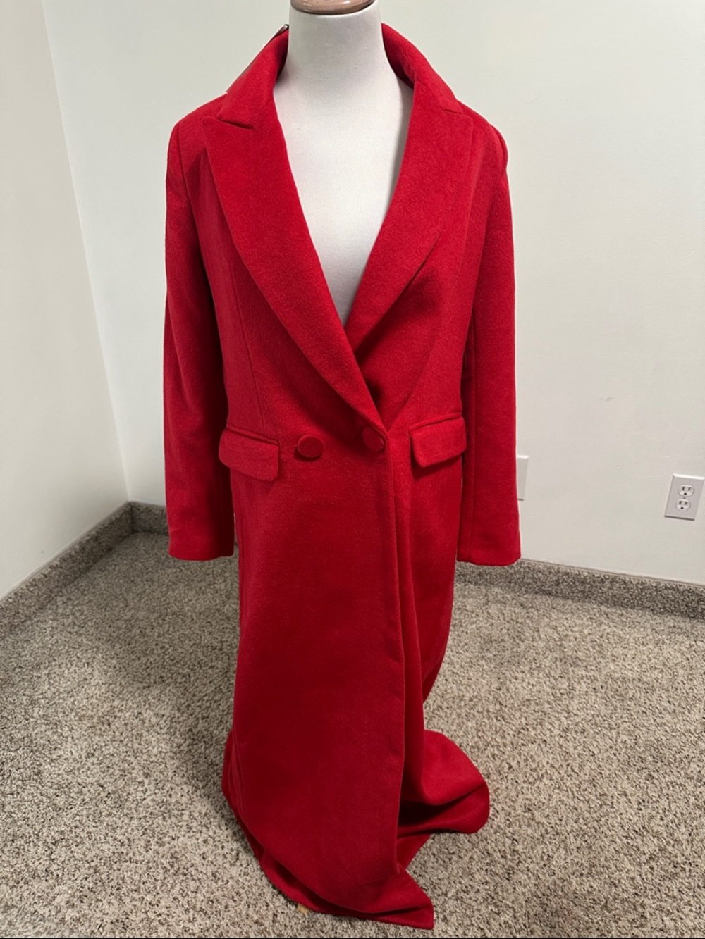 🌴 NWT A Loves A Wool Blend Long Trench Coat